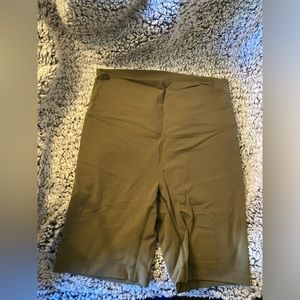 Outdoor Voices x St. Vincent olive shorts